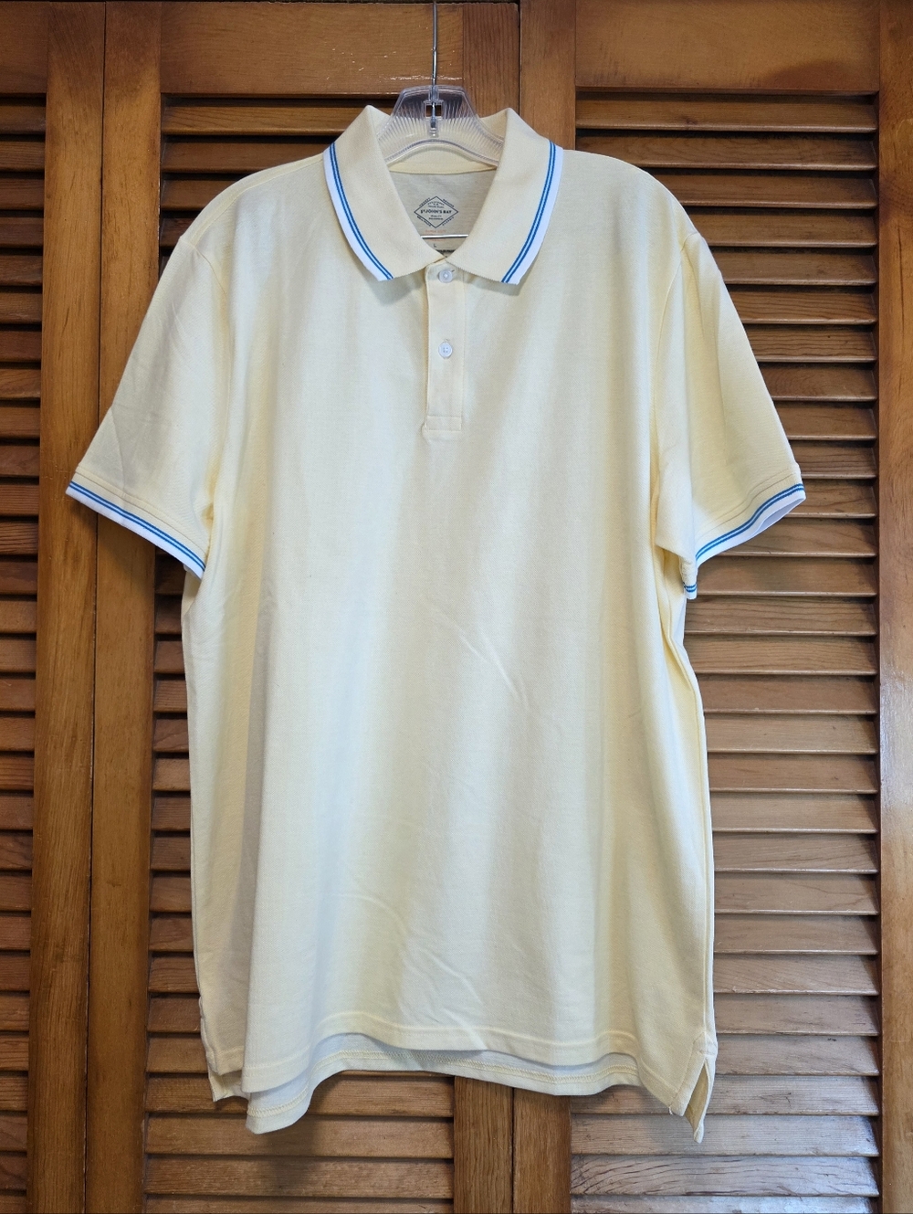 St. John's Bay Yellow Short-Sleeve Men's Polo Shirt Size L
